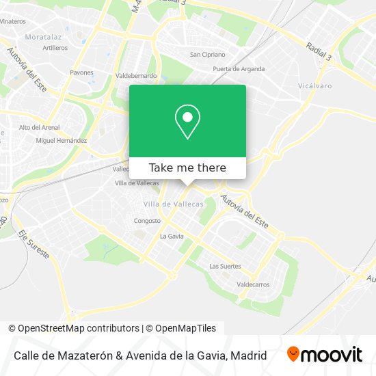 mapa Calle de Mazaterón & Avenida de la Gavia