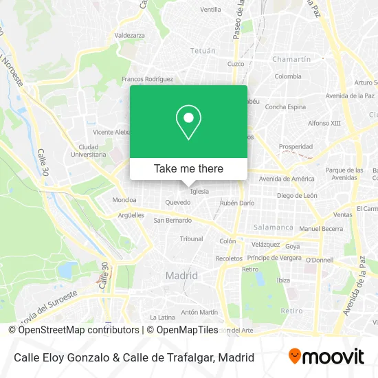 Calle Eloy Gonzalo & Calle de Trafalgar map
