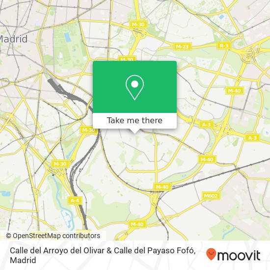 Calle del Arroyo del Olivar & Calle del Payaso Fofó map