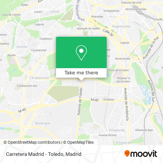 Carretera Madrid - Toledo map