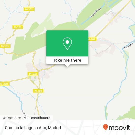 mapa Camino la Laguna Alta