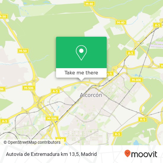 Autovía de Extremadura km 13,5 map