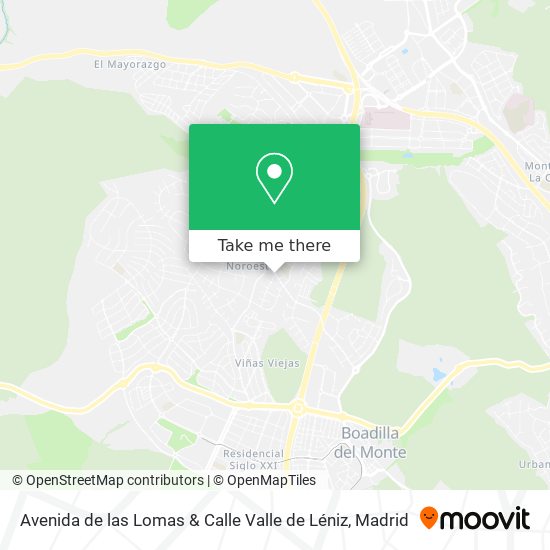 Avenida de las Lomas & Calle Valle de Léniz map