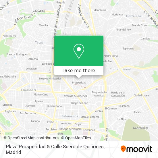 Plaza Prosperidad & Calle Suero de Quiñones map