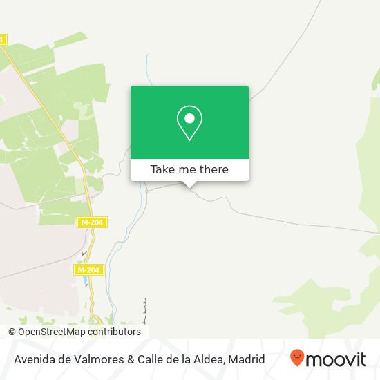 Avenida de Valmores & Calle de la Aldea map