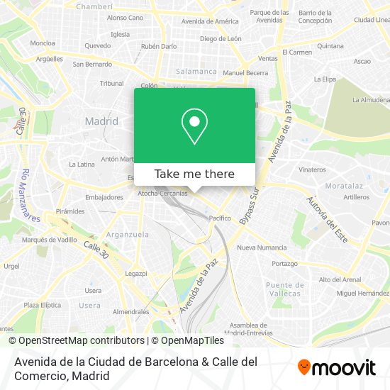 Avenida de la Ciudad de Barcelona & Calle del Comercio map