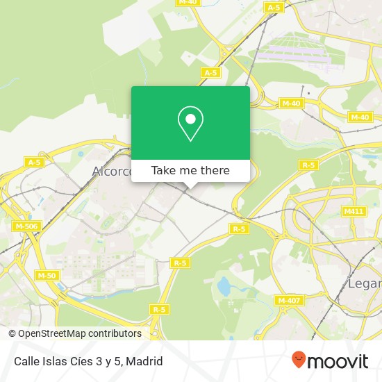 mapa Calle Islas Cíes 3 y 5