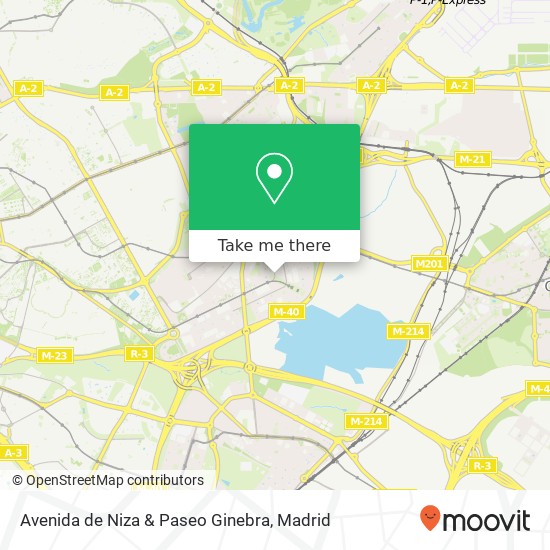 mapa Avenida de Niza & Paseo Ginebra