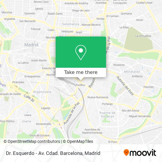 mapa Dr. Esquerdo - Av. Cdad. Barcelona