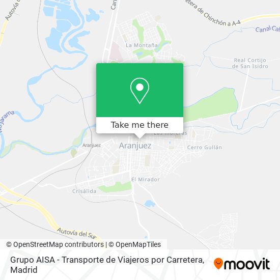 mapa Grupo AISA - Transporte de Viajeros por Carretera