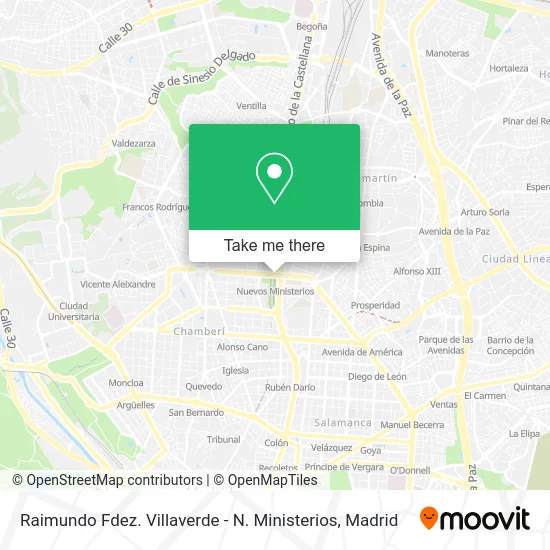 Raimundo Fdez. Villaverde - N. Ministerios map