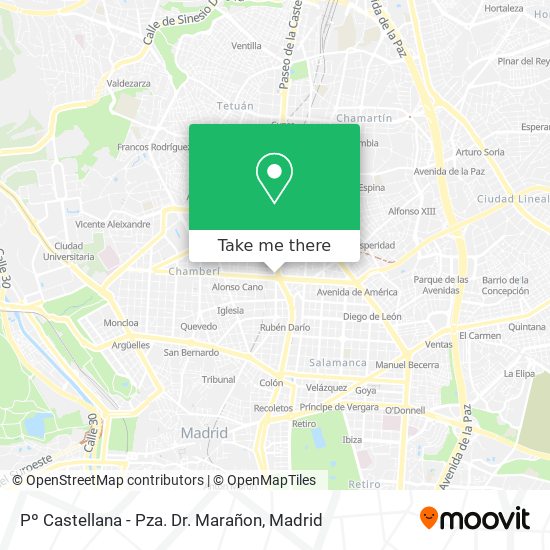 Pº Castellana - Pza. Dr. Marañon map