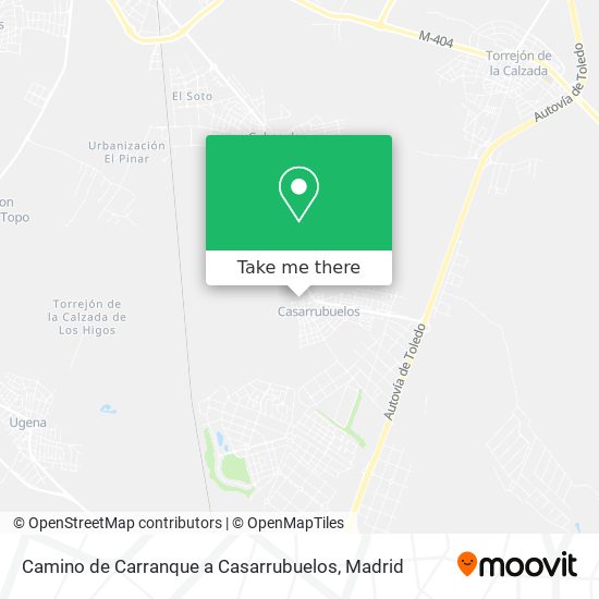 Camino de Carranque a Casarrubuelos map