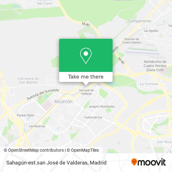 mapa Sahagún-est.san José de Valderas