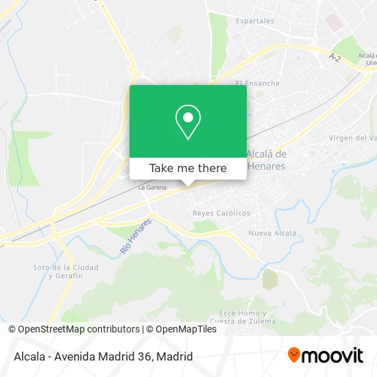 mapa Alcala - Avenida Madrid 36