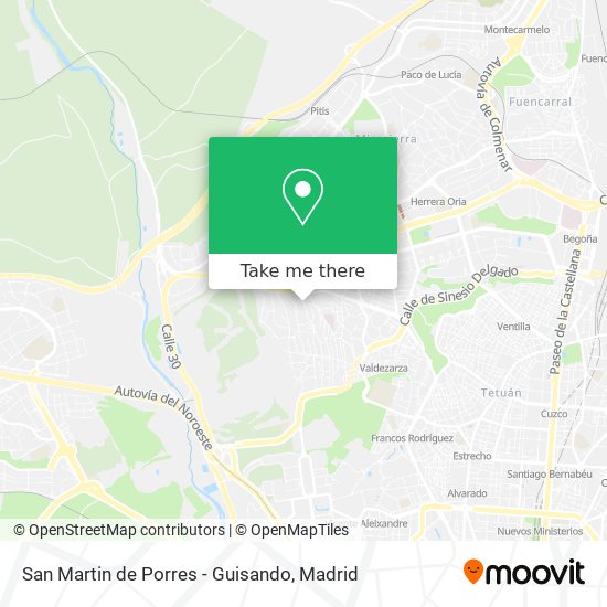 San Martin de Porres - Guisando map