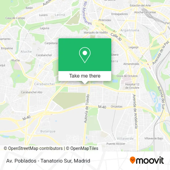 Av. Poblados - Tanatorio Sur map