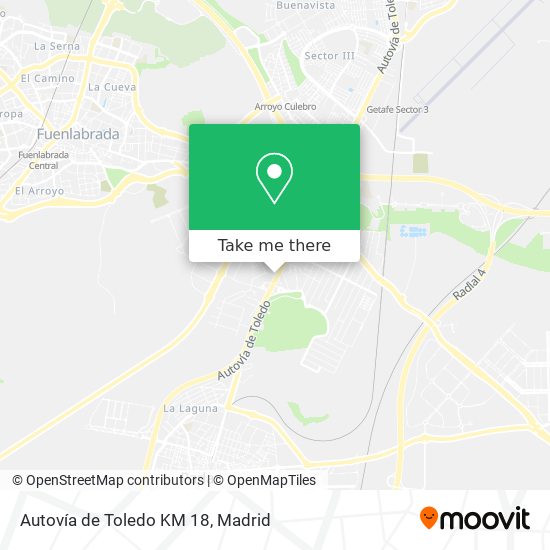 Autovía de Toledo KM 18 map