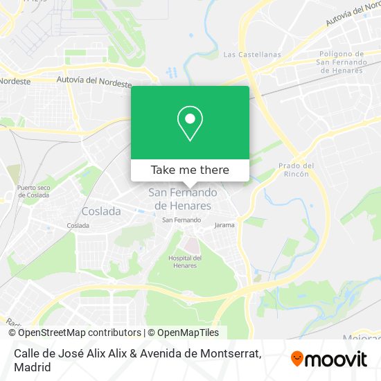 mapa Calle de José Alix Alix & Avenida de Montserrat