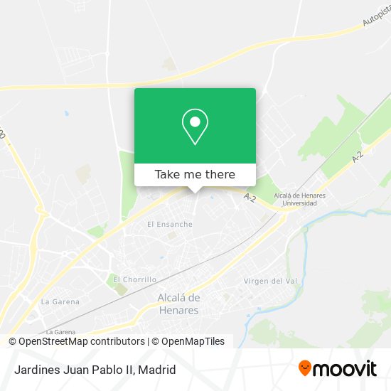 Jardines Juan Pablo II map