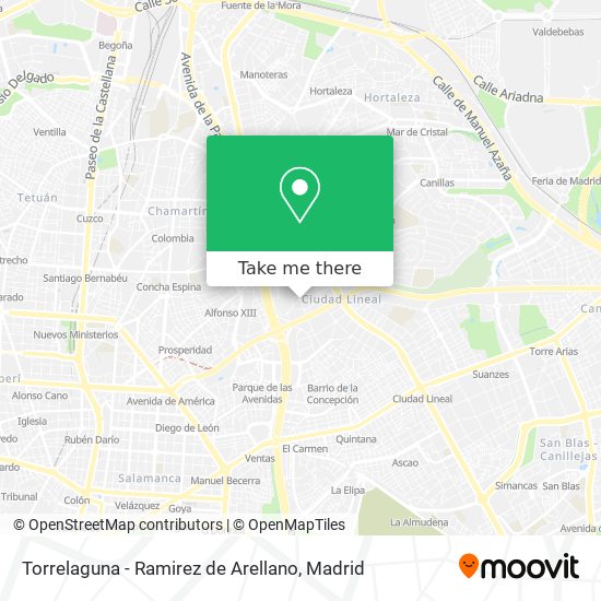 Torrelaguna - Ramirez de Arellano map