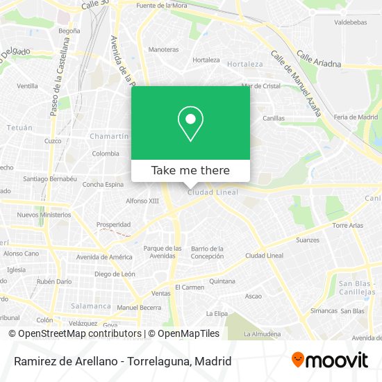 Ramirez de Arellano - Torrelaguna map