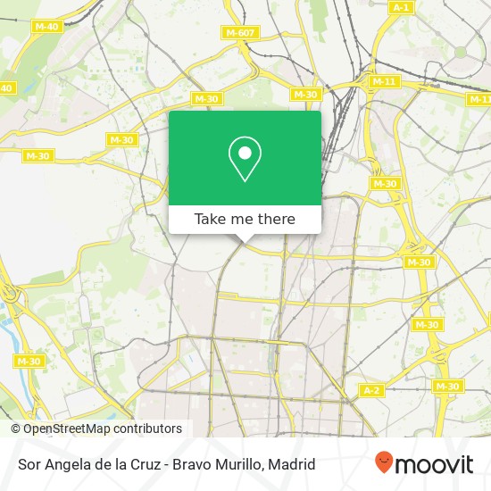 mapa Sor Angela de la Cruz - Bravo Murillo