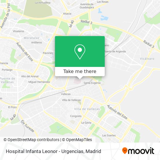 Hospital Infanta Leonor - Urgencias map