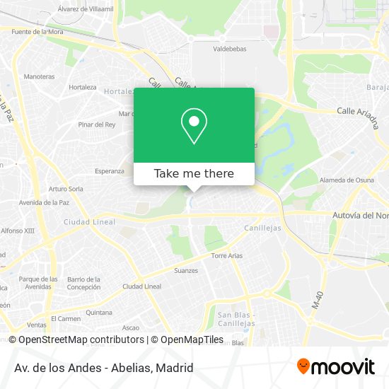 mapa Av. de los Andes - Abelias