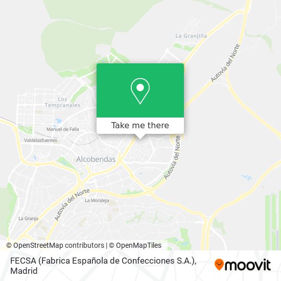 FECSA (Fabrica Española de Confecciones S.A.) map