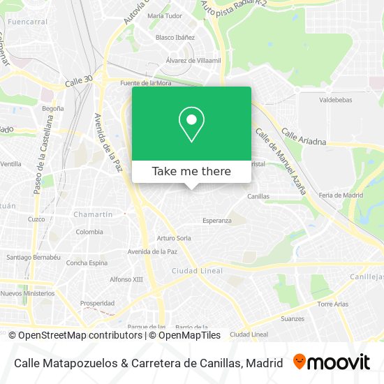 Calle Matapozuelos & Carretera de Canillas map