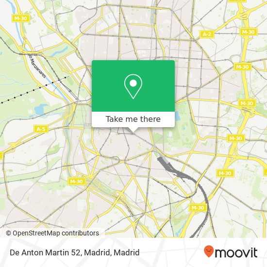 mapa De Anton Martin 52, Madrid