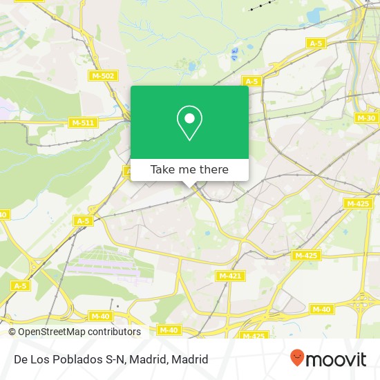 De Los Poblados S-N, Madrid map