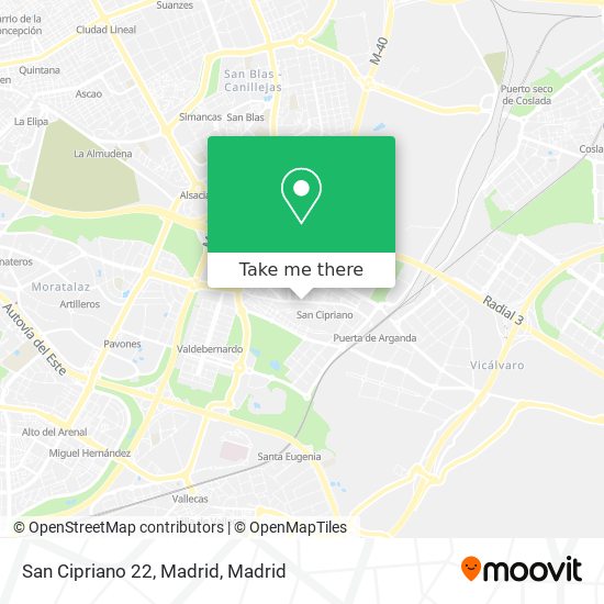 San Cipriano 22, Madrid map