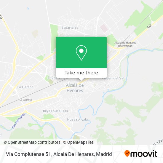 mapa Via Complutense 51, Alcalá De Henares