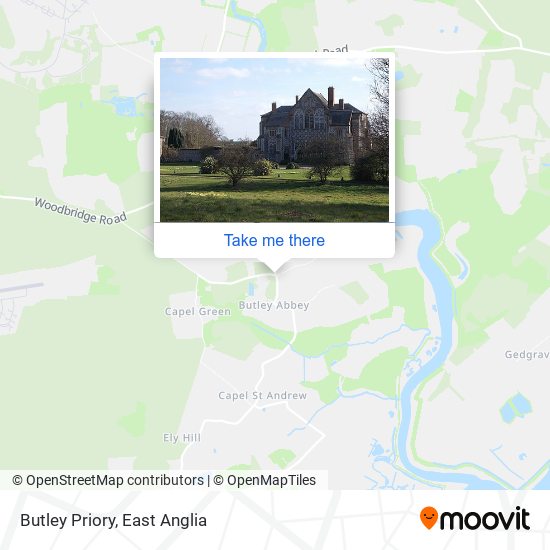 Butley Priory map