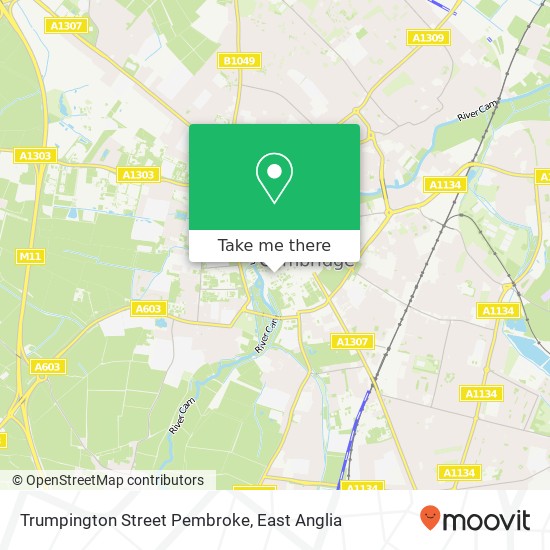 Trumpington Street Pembroke, Cambridge Cambridge map