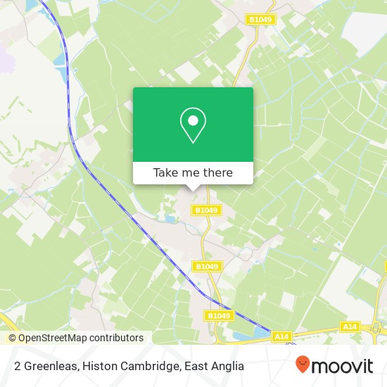 2 Greenleas, Histon Cambridge map