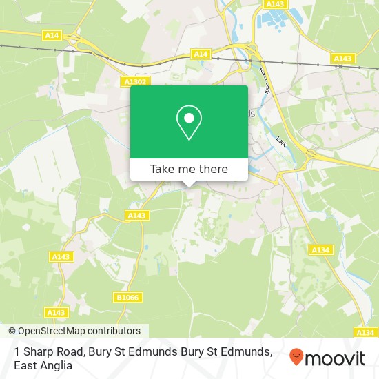 1 Sharp Road, Bury St Edmunds Bury St Edmunds map