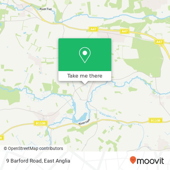 9 Barford Road, Marlingford Norwich map