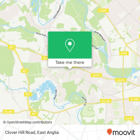 Clover Hill Road, Norwich Norwich map
