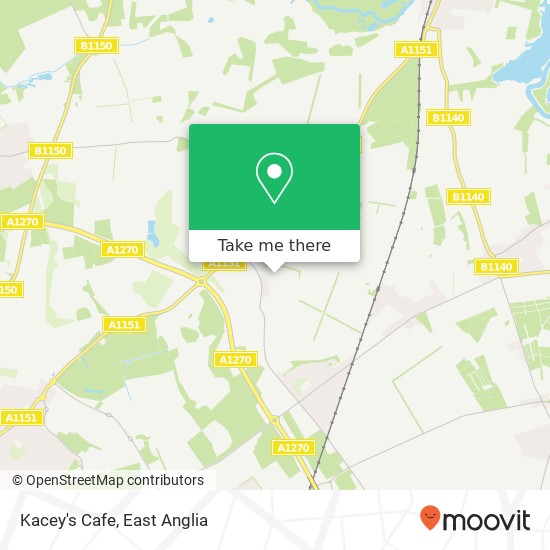 Kacey's Cafe, Wendover Road Rackheath Norwich NR13 6 map