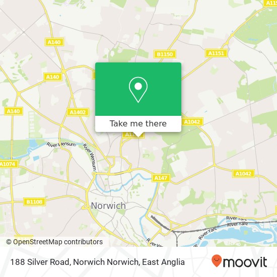188 Silver Road, Norwich Norwich map