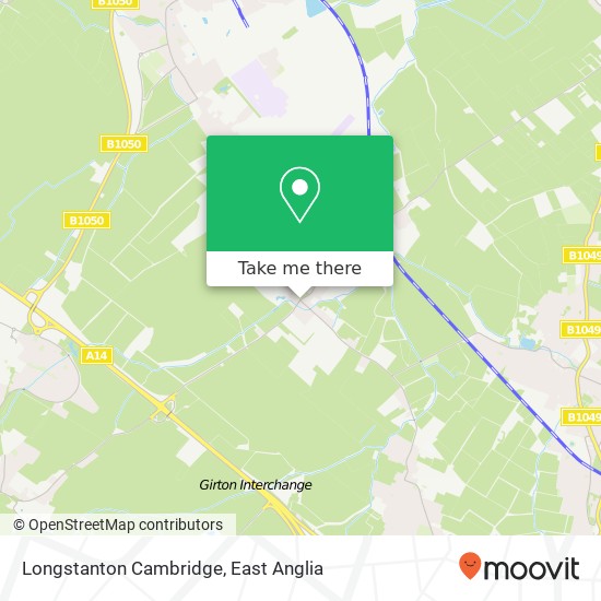 Longstanton Cambridge, Oakington Cambridge map