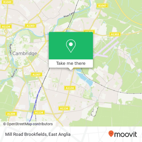 Mill Road Brookfields, Cambridge Cambridge map
