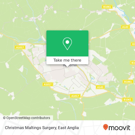 Christmas Maltings Surgery, Camps Road Haverhill Haverhill CB9 8HF map