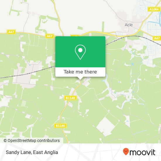 Sandy Lane, Beighton Norwich map