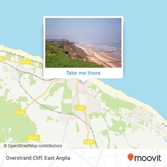 Overstrand Cliff, Cromer Cromer map