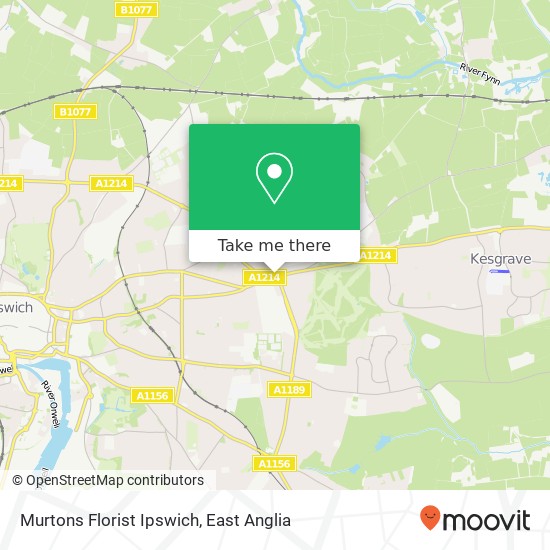 Murtons Florist Ipswich, 47 Woodbridge Road East Ipswich Ipswich IP4 5QN map