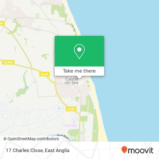 17 Charles Close, Caister on Sea Great Yarmouth map